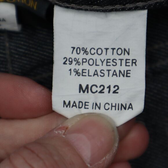 Apparel Collection Jeans Womens 16 Black Straight Mid Rise Button Denim Pants - Picture 9 of 16